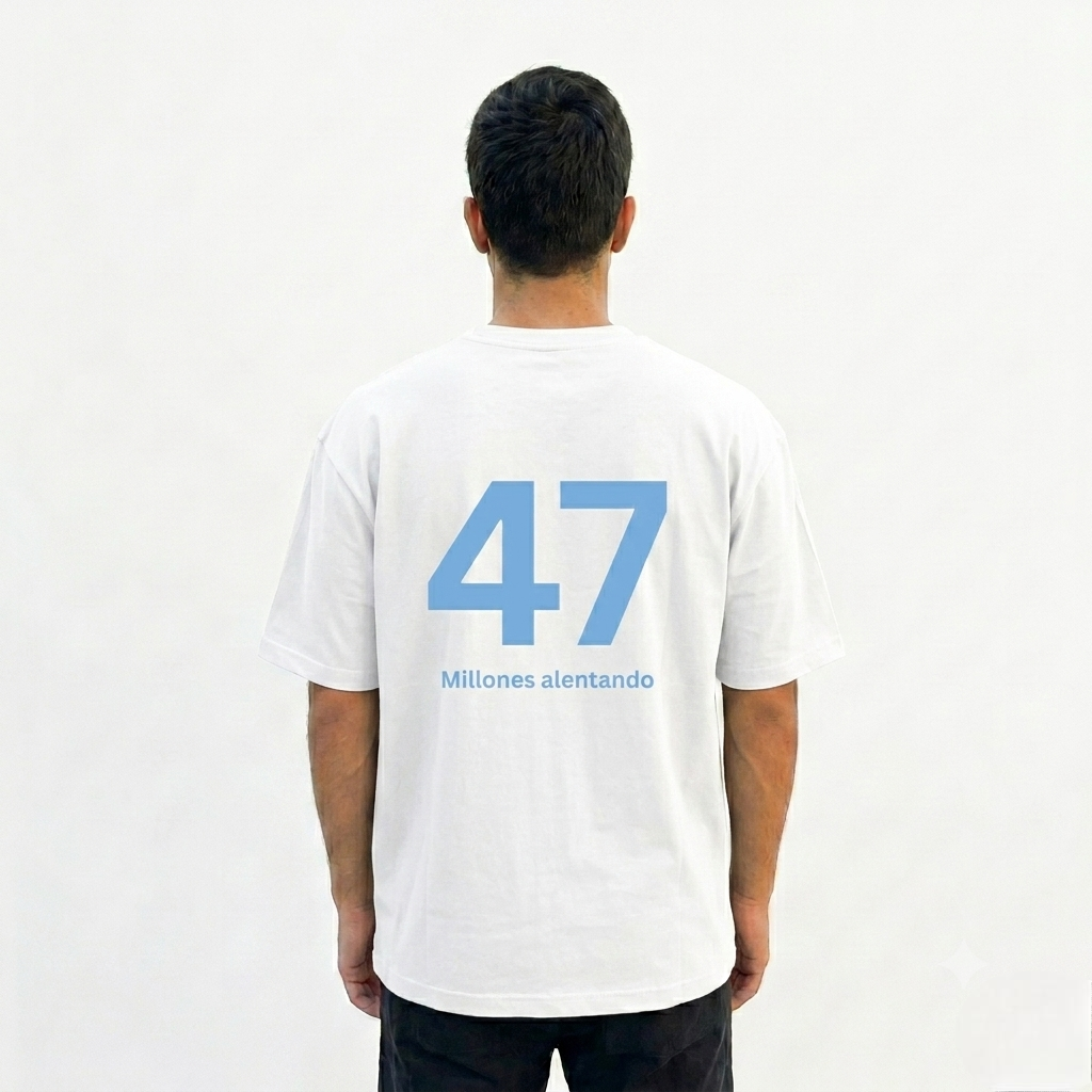 Remera Arg 47M — Blanca vista 3